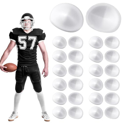 Meooeck 12 Pair Low Rise Knee Pads White Inserts Light Knee Pad Saver for Youth Men Women Kids Adult Football Basketball Volleyball