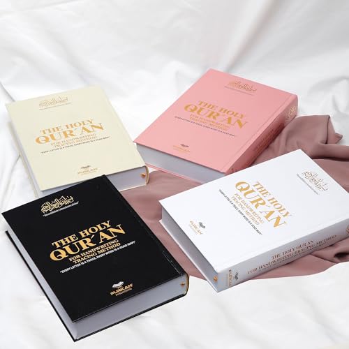 Shaded Quran Text with Full Tracing &Bookmark | Ideal Book for Writing and Learning Quran Text | Tracing Paper Writable Quran | Perfect Ramadan,Eid,Umrah Gift for Muslim Women Men Child(White) - color: White