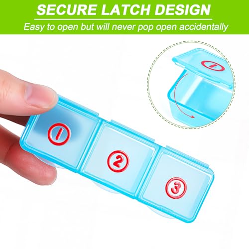 Pill Organizer with 3 Compartments 7 Day Metal Pill Box for Fish Oil/Food Supplements Travel Pill Box. (Rectangle-Pink, Large Rectangle) - color: Rectangle-pink