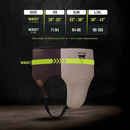 Mytra Fusion Groin Guard Boxing Groin Guard for MMA, Muay Thai, Kickboxing and Martial Arts Abdominal Protector for Training, Sparring, Grappling, Taekwondo and Fighting - size: Small-Medium