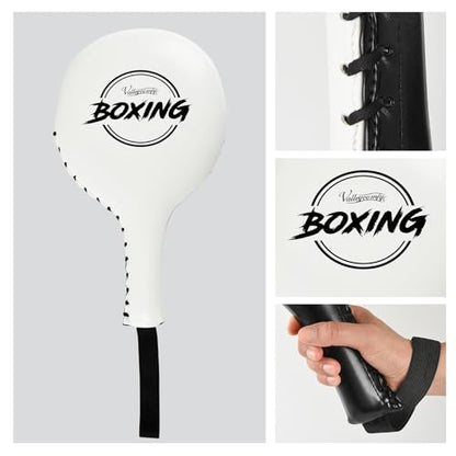 Valleycomfy Boxing Target Paddles Fight Gear Punching & Striking Pads - color: White