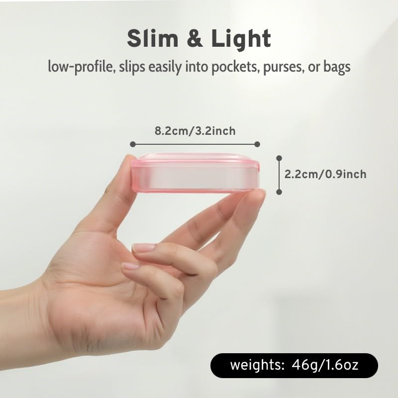 Transparent Slim Retainer Case, Small Square Aligner Box, Thin Night Guard Container with Vent Holes, Portable Retainer Holder Compatible with Invisalign(Clear Black) - color: Black