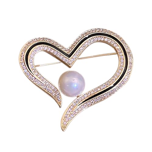 Chic Pearl Crystal Brooch Pins for Women Girls Fashion Shawl Pin Corsage Brooch Party Ceremony Accessories Dance Banquet Pins - color: 2#