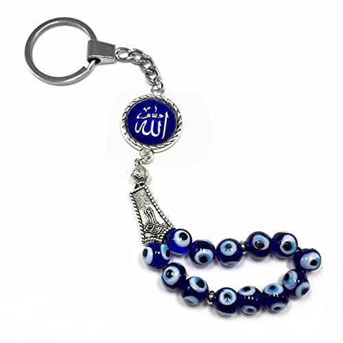 Evil Eye Collection (Evil Eye Bead Keychain and Keychain Collection with Allah - Handbag Holders) - color: Evil Eye Bead Keychain and Keychain Collection With Allah - Handbag Holders