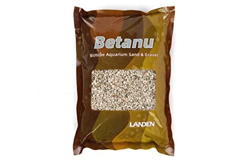 Betanu Aquarium Sand Light Natural Gravel 3-5mm 2L Aquascaping | Bright substrate for aquascaping and planted nano - size: M,2Lx1pk