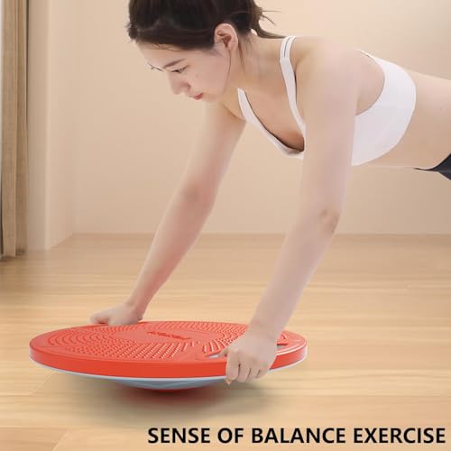 PROIRON Upgraded Wobble Balance Board, 16.34”TPE Non-Slip Stability Board, Portable Exercise Balance Trainer with Handle for Home Gym, Standing Desk, Core Training & Physical Therapy for Adults Kids