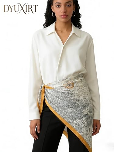 Triangle Shawls Scarf Head Hair Neck For Women Scarves Fashion Silk Feeling Lady Lightweight 51 * 23.6inch - color: K24-hawaii With Yellow Borders（51*23.6inch）
