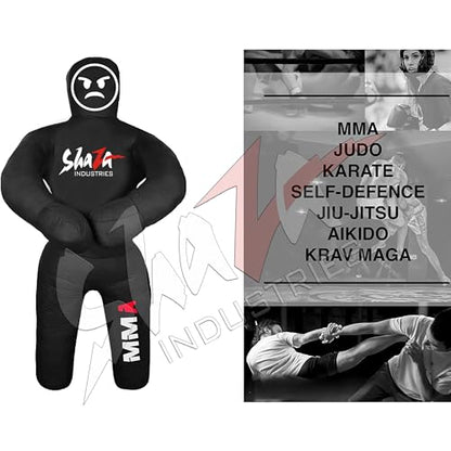 Shaza Grappling Kids Dummy for Fitness & Training, Pose, Strike & Throw Wrestling Dummy for 100cm. Punching Dummy for MMA, Jiu-Jitsu, Judo, Karate & Wrestling Practice & Sparring - color: Red