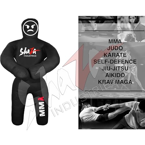Shaza Grappling Kids Dummy for Fitness & Training, Pose, Strike & Throw Wrestling Dummy for 100cm. Punching Dummy for MMA, Jiu-Jitsu, Judo, Karate & Wrestling Practice & Sparring - color: Red