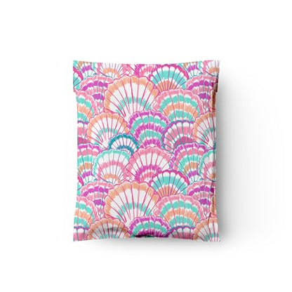 10x13 (100) Summer Seashell Summer Designer Poly Mailers Waterproof Self Sealing Tear Resistant Polymailers Shipping Envelopes Premium Printed Bags For Small Businesses - color: Seashells, size: 10x13
