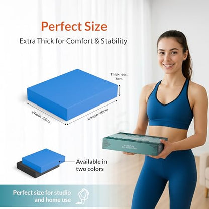 Gurus Balance Pad – High-Density Foam Balance Pad Physical Therapy for Stability & Strength, Exercise Foam Pad for Balancing, Non-Slip Lightweight Trainer for Home Gym & Rehab (Blue) - color: Blue
