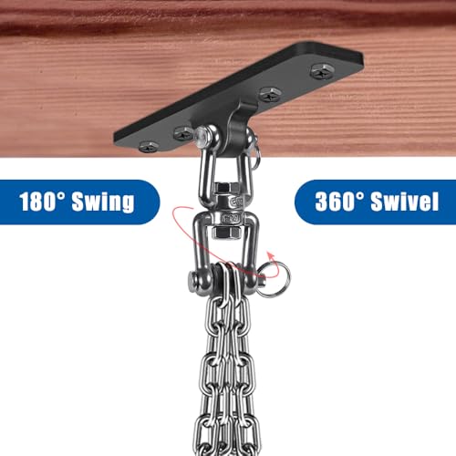 Kipika Heavy Bag Hanger Wall Mount Punching, Rotatable Heavy Duty Boxing Bag Bracket for Home Gym Indoor, Adjustable Length for Kickboxing Bag, Muay Thai Bag,Speed Bag - color: ‎A-Black