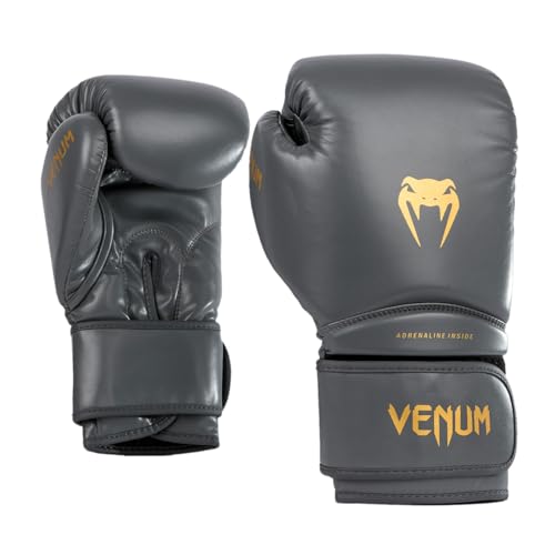 Venum Contender 1.5 Kids Boxing Gloves - color: Graphite/Gold, size: 8-Ounce