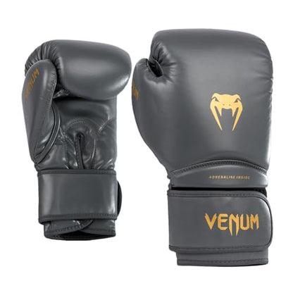 Venum Contender 1.5 Kids Boxing Gloves - color: Graphite/Gold, size: 8-Ounce