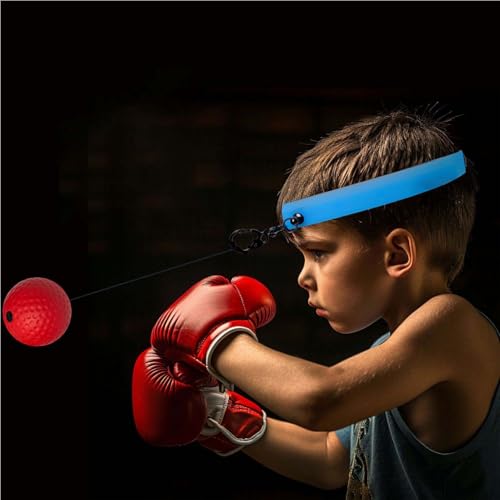 Boxing Reflex Ball Adjustable Band Training Toy | Head Ball Boxing Headband for Christmas Stocking Boy Kids Teens Adults Men Youth