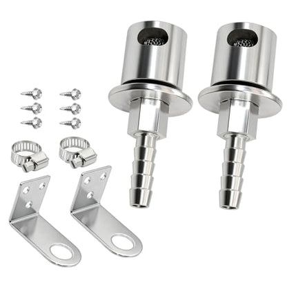 2Pcs Remote Mount Vent Valve for Fuel Tanks, Tank Vent Line Replacement Part, 5/16'' Barb Size, Detachable - color: 2 Pack