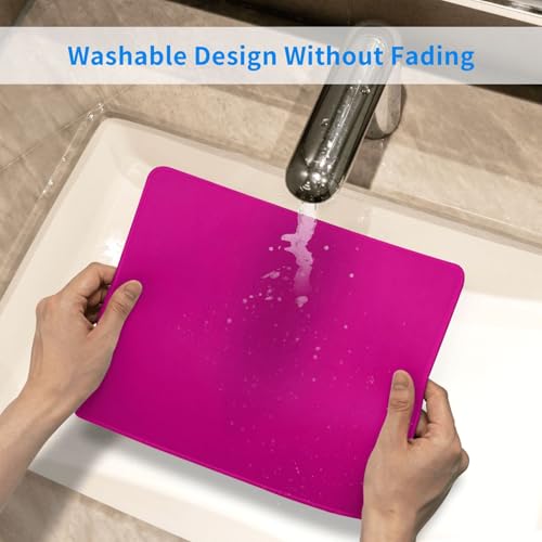 Modern Hot Pink Solid Color Mousepad Non-Slip Rubber Base Mouse Pads for Computers Laptop Office Desk Accessories Mouse pad 7.9 x 9.5 in - color: Pink