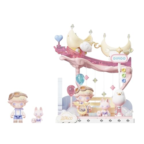 POP MART DIMOO Dream Melody Series Blocks-Crescent Moon Racer, Building Toy Set, Interactive Building Toy for Kids, Boys, and Girls - size: Crescent Moon Racer