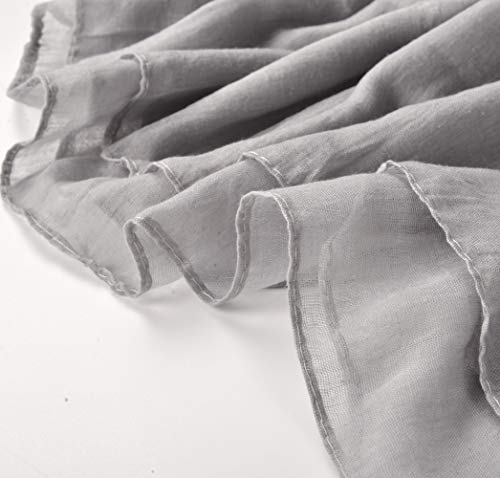 woogwin Women's Scarf Lady Light Soft Fashion Solid Shawl Wraps - color: Gray