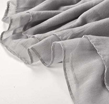 woogwin Women's Scarf Lady Light Soft Fashion Solid Shawl Wraps - color: Gray