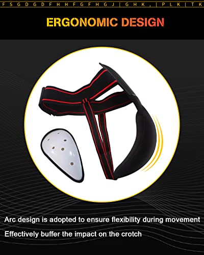 Mens Groin Protector, Protective Cup, Boxing Abdominal Groin Guard, MMA Protective Cup, Kickboxing Cup, Muay Thai Cup Protector（30 in - 42 in）