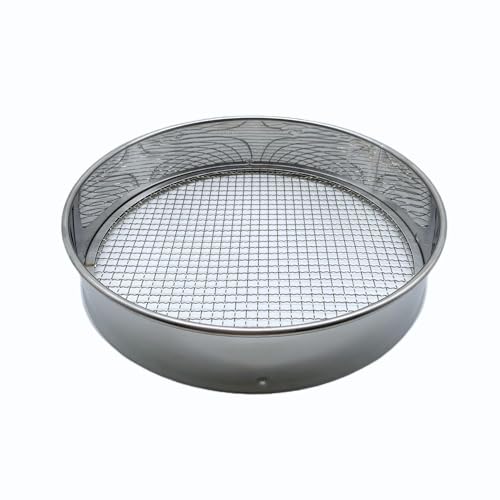 Soil Sifter Set with 3 Sieve Meshes for Rock and Sand - Stainless Steel