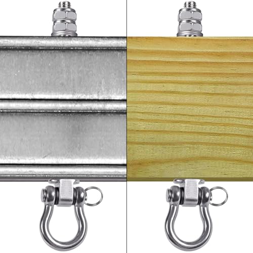 BeneLabel Heavy Duty Swing Hangers with Bearings - Set of 6 Stainless Steel 304 Hardware for Wood & Metal Beams - Ideal for Hanging Hammocks, Yoga Swings, Porch Swing - 1500LB Capacity - 7" x M2/5" - color: 6 pack - 7"