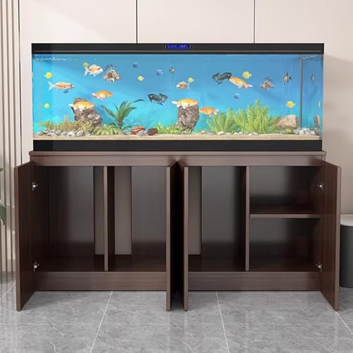 Aquarium Stand, Fish Tank Base with Shelves, Reptile Tank Stand, Height 75cm/29.5in, Two-Tiered, Storage Rack, Suitable for Living Room or Office(150x50cm/59.1x19.7in) - size: 150x50cm/59.1x19.7in
