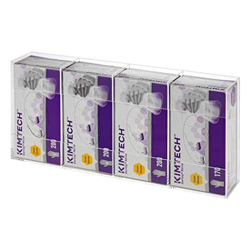 Kantek Acrylic Glove Dispenser, Quadruple Box Capacity, Easy-Box-Swap, 10.3-Inch Wide x 3.8-Inch Deep x 21.3-Inch High, Clear (AH145) - size: Easy Swap Quadruple