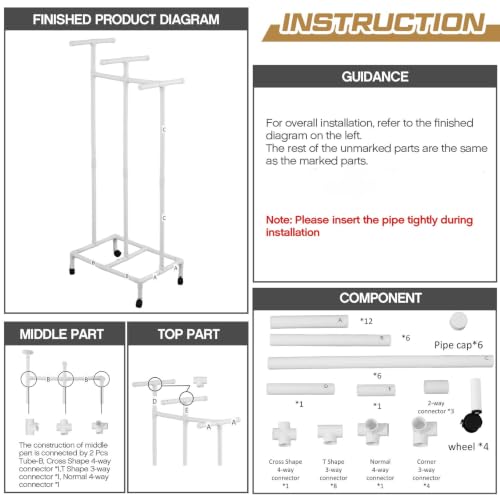 Duraaamo PVC Hoop Cart Plastic Jump Rope Rack with Wheels Movable Hoop and Rope Holder PE Equipment Stand for Storage Indoor Outdoor Sports Elementary School Gear, 28 x 18 x 69 Inch