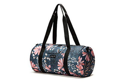 19” Barrel Womens Duffel/Gym/Weekender Bag (Navy Floral) - color: Navy Floral