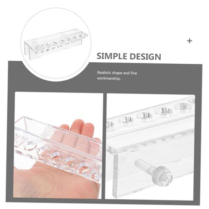 VANZACK Acrylic Aquarium Tool Organizer Rack for Fish Tank Maintenance Lightweight Wall-Mounted Storage for Scissors Tweezers and Tongs Design for Easy Access and Installation