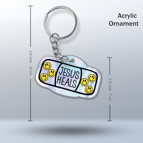 Christian Keychain, Acrylic Material Jesus Keychain with Bible Verse, Scriptures Gifts for Men and Women - color: Girl 11