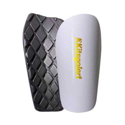 Soccer Shin Guards for Youth Adults, Protective Soccer Equipment for Football, Lightweight Reinforced Shin Guards - color: White