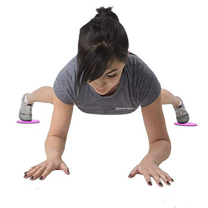 Synergee Core Sliders – Dual Sided Ab Exercise Equipment - color: Power Pink
