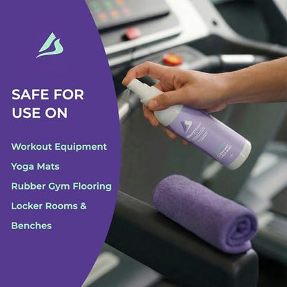 SwaytAway Fitness Mat Mist – 4oz Travel Size Yoga Mat Spray with Towel - (Pack of 2) – Aromatherapy-Inspired Lavender and Patchouli Blend – Plant-Based, No Rinse, Refreshes & Deodorizes - size: 4 oz - 2 Pack