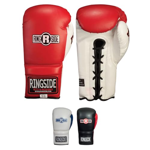 Ringside Lace IMF Tech Boxing Training Sparring Gloves - color: Red, size: 14 OZ