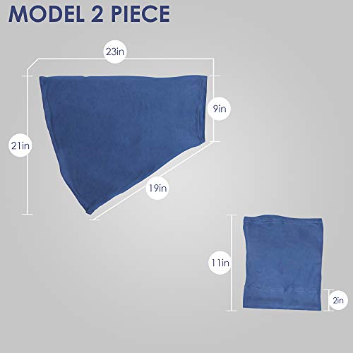 TheHijabStore.com Women's 2 Piece Amira Jersey Hijab - Soft Modal Stretch Head Scarf with Tube Under Scarf Cap - color: Navy Blue