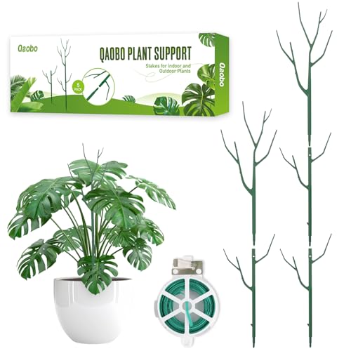 5 Pack Stackable Plant Support Stakes, Climbing Plant Support Structures for Monstera, Pothos, Philodendron Garden Plant Stakes for Indoor Outdoor Plants - size: 28" - 5 Pack