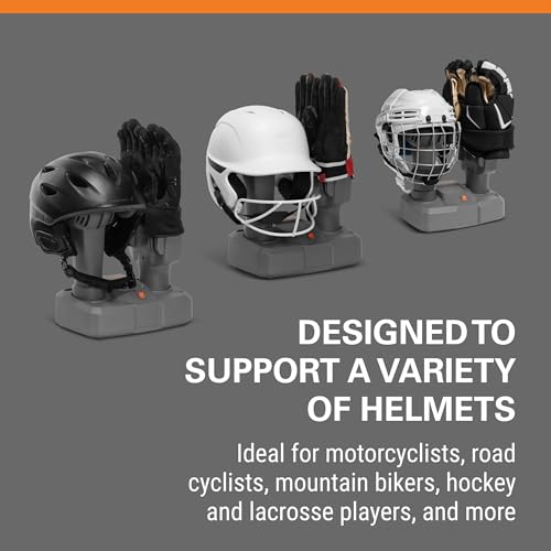 Helmet & Glove Dryer, No-Heat Fan-Driven for Quick Drying of Helmets & Gloves, Compact & Whisper-Quiet, Durable Plastic with Helmet-Specific Ports, 6-Foot Power Cord for Flexible Placement