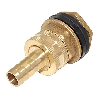 Joywayus Brass 1/2" NPT Female x 3/4" GHT Male Water Tank Connector + 1/2" Barb x 3/4" GHT Female Swivel Garden Water Hose Pipe Connector - size: 1/2" Barb