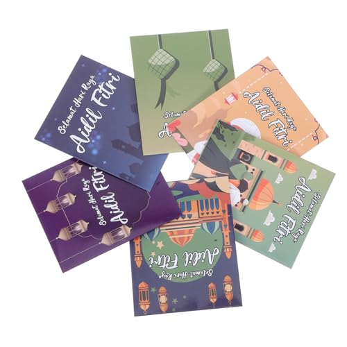 6pcs Eid Mubarak Envelopes Unique Paper Envelopes for Cash Gifting Generous Storage for Eid Celebrations Stylish Designs for Weddings and Birthdays
