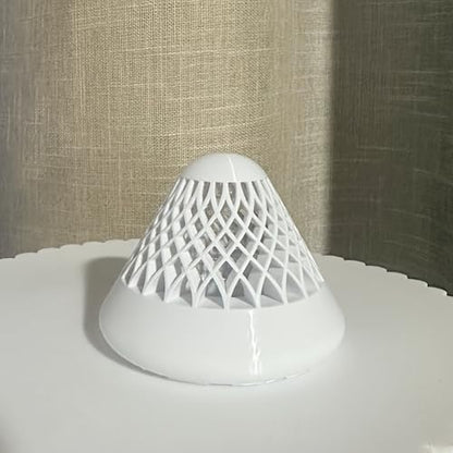 Floating Aquarium Plant Basket for Fish Tank | 3D Printed Miniature Hydroponic Aquatic Plant Holder Cup for Surface Aquascaping & Water Plant Root Containment (White, 3.15x2.36 Inches)