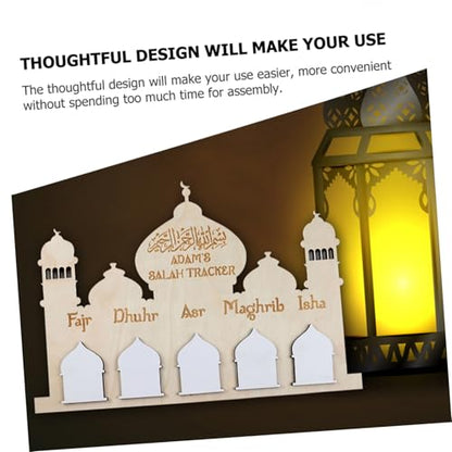 Ramadan Decorative Calendar Wooden Eid Mubarak Wall Hanging Ornament for Home Decor Countdown to Eid for Ramadan Decorations and Festive Atmosphere