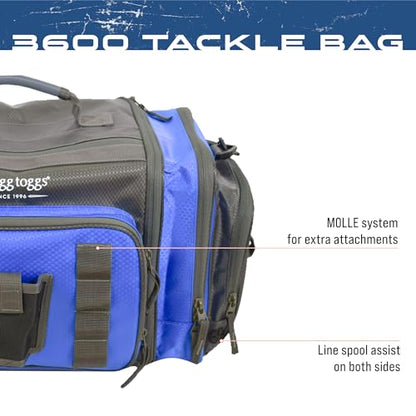 FROGG TOGGS Heavy Duty Fishing Tackle Duffle Bag, Blue, 3600 - color: Blue, style: 3600