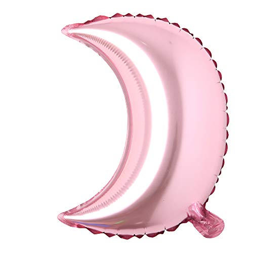 18 inch moon Eid Al-Fitr holiday aluminum foil helium balloons birthday holiday party supplies wedding layout decoration (18 inch Moon Pink) - color: 18 Inch Moon Pink