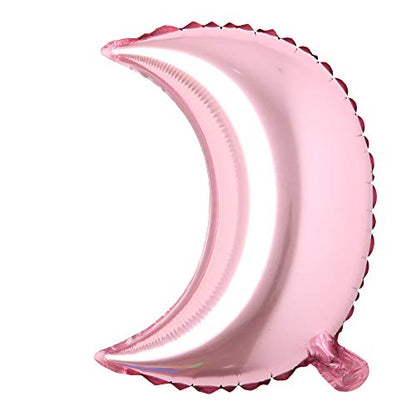 18 inch moon Eid Al-Fitr holiday aluminum foil helium balloons birthday holiday party supplies wedding layout decoration (18 inch Moon Pink) - color: 18 Inch Moon Pink