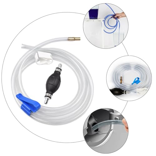Manual Suction Hose Set for Car and Aquarium Water Transfer, Sturdy Siphon Pump with Guide Oil Tube and Water Suction Hose Kit