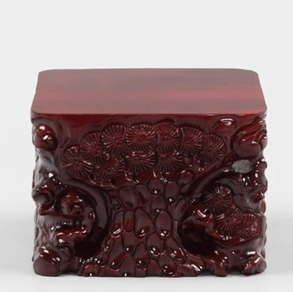 Plant Stand Solid Wood Carved Flowerpot Fish Tank Heightened And Thickened Rectangular Base Pad Bonsai Pedestal