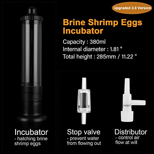 Brine Shrimp Eggs Incubator Hatchery Kit, Plastic Artemia Hatcher Tool for Fish Tank, Aquarium, Breeding and Hatching